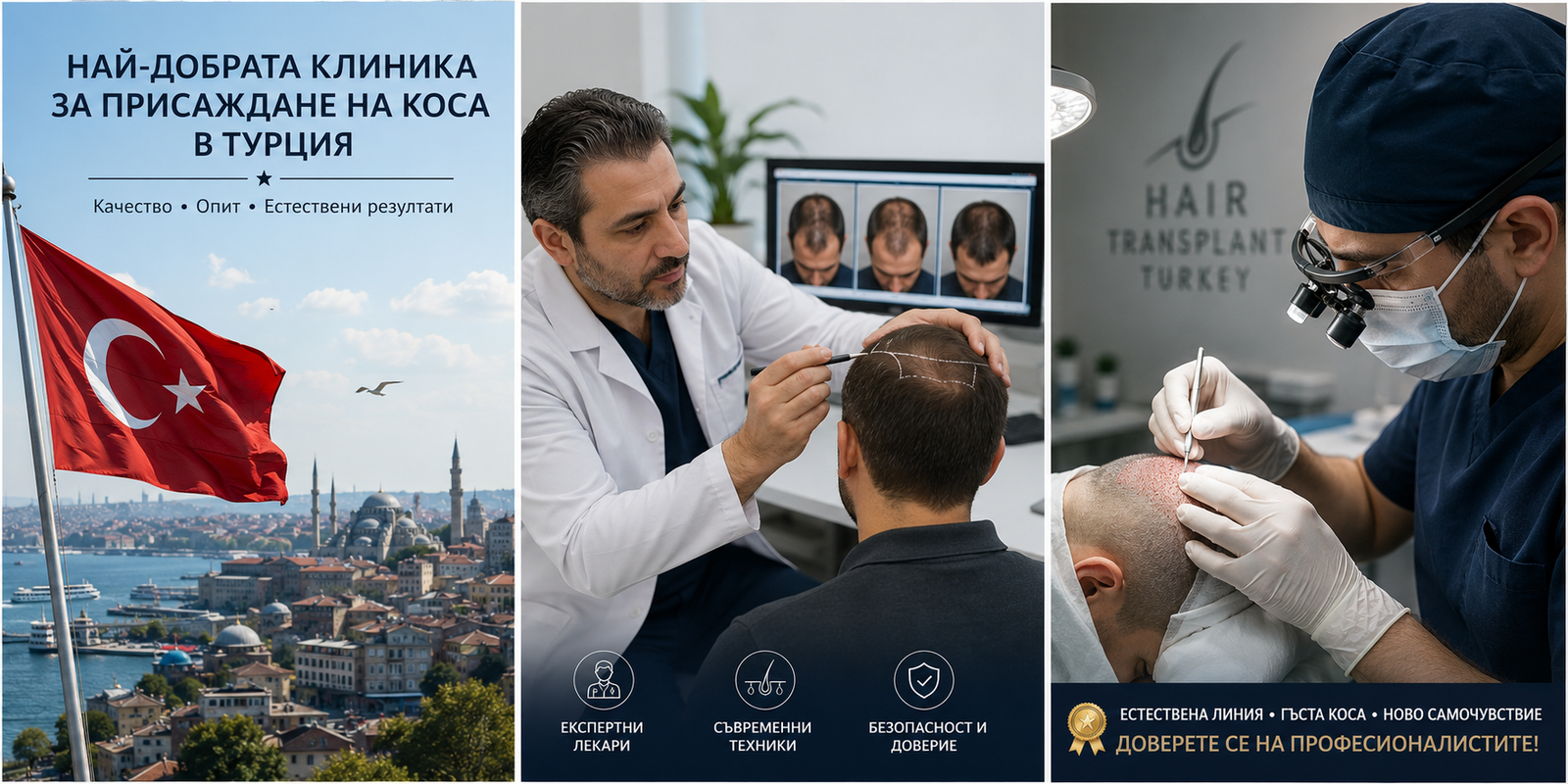 Най-добрата клиника за присаждане на коса в Турция